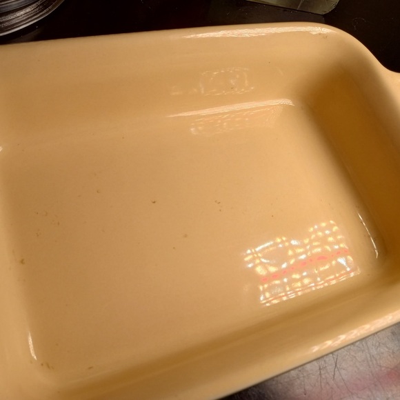 Le Creuset Stoneware Rectangle Baking Casserole Dish Pan Teal  Small 7x5 - Picture 4 of 5